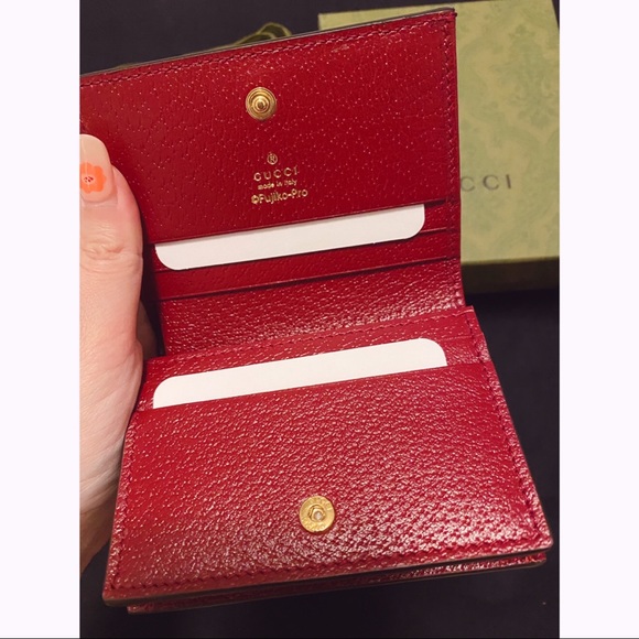 Gucci Doraemon Flap Card Case Wallet Mini GG - Picture 3 of 12